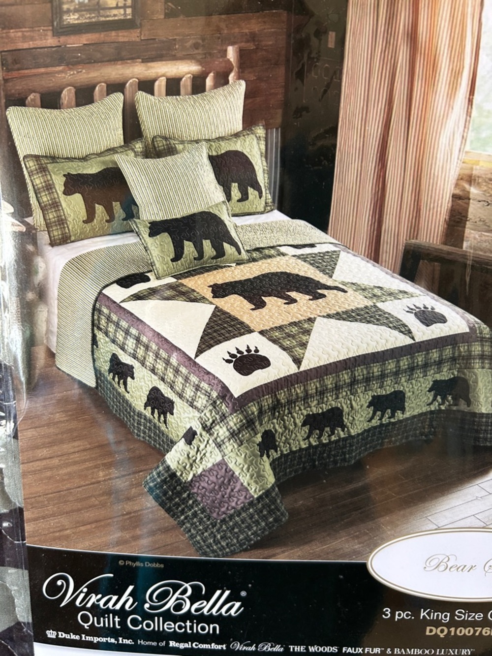 Virah Bella Bear Star Lightweight 3Piece King Quilt Set